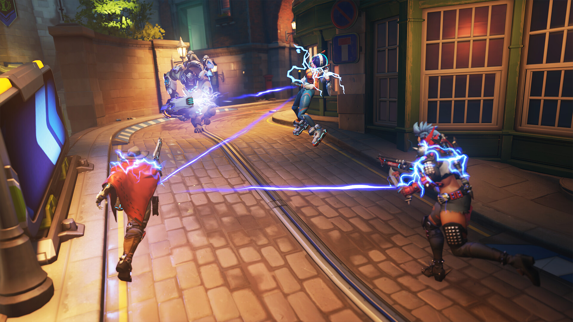 Overwatch payload push at night